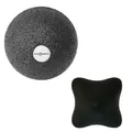 Sporttrend 24® Faszienball 6eckig schwarz + ø 10cm Faszienball | Massageball