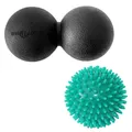 Sporttrend 24® ø 6,5cm Lacrosse Duo Faszienball + ø 8cm Massageball Igelball