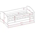 Bett  Waschbär , blau , Maße (cm): B: 80 H: 61