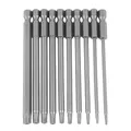 10 stücke Torx Schraubendreher Bits Set S2 Stahl 1/4 Zoll Sechskantschaft Stern Kopf Schraubendreher Bohrer Set 100mm länge