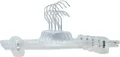 RSR Hangers Kleiderbügel Hosenbügel Rockbügel Clip Klemmbügel Transparent KL 40 cm, (10-tlg)