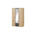 Kleiderschrank 3-türig  Caterton , holzfarben , Maße (cm): B: 120 H: 196 T: 53.5