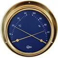 Barigo Kabinenausstattung Thermometer Hygrometer Messing Skala Blau