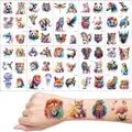 Kinder Tier Tattoos Set, 10 Blätter Wasserfarben Temporäre Tätowierungen
