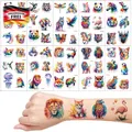 Kindertattoos wasserfest bunt 10 Blätter Tiermotive Hautfreundlich