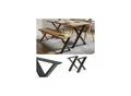 Vicco Loft Tischkufen X-Form 42cm Tischbeine Tischgestell Couchtisch Möbelfüße