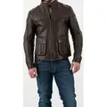 Rokker Goodwood Motorrad Lederjacke, braun, Größe M für Männer