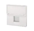 KOMIB 120x60 mm Brüstungskanal/Kabelkanal/Elektro Schacht Brüstungskanal/Fensterbankkanal Reinweiß (RAL 9010) / ZUBEHÖR (Keystone Jack Front Platte 1 Port (2 Modul))