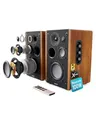 MAJORITY D100 Bluetooth Lautsprecher Boxen für Stereoanlage | 100W Regallautsprecher | Xtra BASS Aktivlautsprecher | HDMI ARC Speaker | Premium-Holz Regal-Lautsprecher | Studio HiFi Lautsprecher