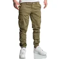REPUBLIX Cargohose William Herren Cargo Jogger Chino Hose Jeans grün W30