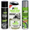 P21S HIGH END Felgenreiniger 750ml + Felgen Wachs 400ml + Reifen Glanz 400ml
