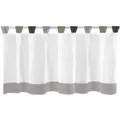 Arsvita Bistrogardine mit Schlaufen 150 cm x 45 cm Grau Schwarz