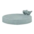Vogelbad Vogeltränke Vogelbecken grau Beton 29x8 cm Garten Wasserschale Deko