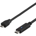Deltaco USB 2.0 cable Type C M - MIcro B M 1m black (1 m, USB 2.0) (USBC-1024)