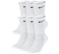 NIKE Everyday Cushioned Crew Socken (6 Paar) Farbe: Weiß/Schwarz (100); Größe: M | EUR 38-42 | UK 5-8