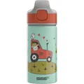 Alu Trinkflasche Kinder  Miracle Tractor  Mit Trinkhalm  Auslaufsicher  Fede...