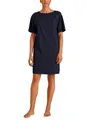 CALIDA DEEPSLEEPWEAR Balancing Nachthemd Damen, temperatur- und feuchtigkeitsregulierend, für Sensible Haut, fließend Dark Lapis Blue 44-46