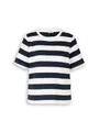 TOM TAILOR T-Shirt T-shirt boxy crew neck with pr, white navy bold stripe