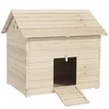 Entenhaus mit aufklappbarem Kippdach, Geflügelhaus mit erhöhten Boden und Rampe