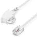 deleyCON deleyCON 20m TAE Anschlusskabel Routerkabel TAE-F auf RJ45 Stecker LAN-Kabel