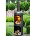 CookKing Terrassenofen "Faro", schwarz, 40 x 40 x 158 cm