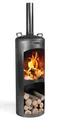 Offener Feuertonne FARO 158cm Höhe Gartenkamin Kamin Terrasse Kaminfeuer Garten