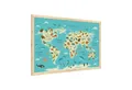 ALLboards Magnettafel Whiteboard Schreibtafel Bild für Kinder, 60x40cm im Naturholzrahmen