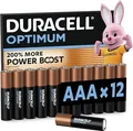 Duracell Optimum Micro (AAA)-Batterie Alkali-Mangan 1.5 V 12 St. (149453)