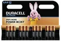 Duracell Optimum Micro (AAA)-Batterie Alkali-Mangan 1.5V 12St.