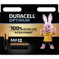 Duracell Optimum Micro (AAA)-Batterie Alkali-Mangan  1.5 V 12 St.