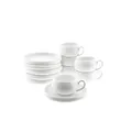 Belicia Mokkatassen-Set mit Untertasse - 12-teilig aus Porzellan in Weiß