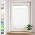 Plissee weiß 85cm x 100cm Jalousie Easyfix Faltrollo Plisseerollo Plisse Plisee