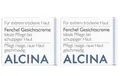 2x Alcina T Fenchel Gesichtscreme Pflegende Kosmetik 100 ml