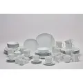 Novel Kombiservice Concerto, Grau, Weiß, Sand, Beige, Keramik, 62-teilig, Streifen, 200 ml,200 ml,220 ml,270 ml,100 ml,370 ml,360 ml, Lfgb, lebensmittelecht, Essen & Trinken, Geschirr, Geschirr-Sets, Kombiservice