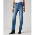 Levi's für Damen. 72693-0177 Ribcage gerade Knöcheljeans blau (34/29), Lässig, Baumwolle, Denim