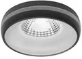 Brumberg Natuna LED-Einbaudownlight, 350 mA, 6 W, 24°, 3000 K, rund, starr, gerundete Aussenkante, schwarz struktur (12358183)