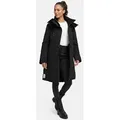 Marikoo Winterjacke Anoukaa langer Parka mit abnehmbarer Kapuze schwarz S (36)