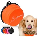 Petsation Reisenapf Hundenapf faltbar für unterwegs - Reisenapf Hund ideal für den Alltag orange 1000 ml