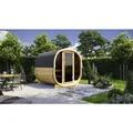 WOLFF FINNHAUS Fasssauna "Cube 230", BxHxT: 210 x 216 x 230 cm, Fichtenholz - braun