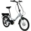 Tretwerk Chioni E Bike Faltrad 20 Zoll Elektrofahrrad Damen Herren 145 - 175 cm Pedelec Klapprad weiß