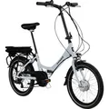 Tretwerk Chioni E Bike Faltrad 20 Zoll Elektrofahrrad Damen Herren 145 - 175 cm Pedelec Klapprad weiß - Weiß