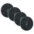 vhbw 4x Aktivkohlefilter kompatibel mit Klarstein Limelight 10034975, 10034976, 10034977, 10034978, 10041132 Dunstabzugshaube - 16 cm