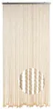 Kobolo Seilvorhang MARITIM 90x195/200cm beige, Türvorhang mit 54 Strängen je 1cm & Aluleiste, luftiger Fadenvorhang als Insektenschutz & Raumteiler, dekorativer Schnurvorhang, für Balkon und Terrasse