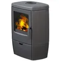 Gusskaminofen Plamen Alberto, schwarz, raumluftunabhängig - 8,6 kW - Schwarz