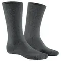 KUNERT Basicsocken Homesocks ABS (1-Paar) Socken mit wärmender Plüschsohle grau 47-50