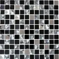 Mosaik Fliesen Edelstahl Glasmosaik anthrazit silber schwarz Mosaikplatte MOS63-CM-426