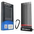 1/4" Torx Bits Set 150mm Lang T8 - T40 Torx Langbit magnetisch 8 Stück Schraubendreher Akku Schwarz/Rot Sechskant Bitsatz