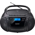 RR 5045 (schwarz), Radio schwarz, CD-Player, Kassettenplayer, UKW-Radio, AUX