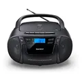 Karcher RR 5045 Boombox (UKW (FM), 3 W, tragbarer CD-Player mit UKW Radio, Kassettendeck) schwarz