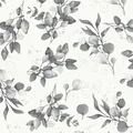 PROFHOME 397686-GU Landhaus Tapete Floral Weiß Grau Silber 0,53 m x 10,05 m 5,33 m2 Weiß